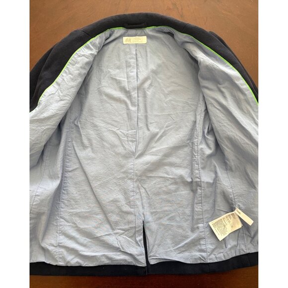 H&M Kids Classic Cotton Blend Blazer Jacket Sports Coat Blue Boys Size 7 - 8 - Picture 7 of 7